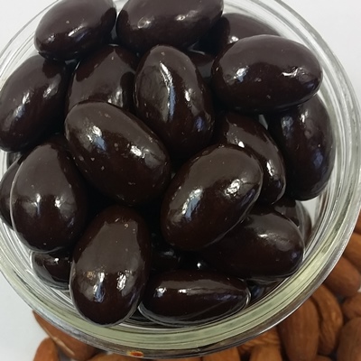 Amandes rôties au chocolat noir biologique