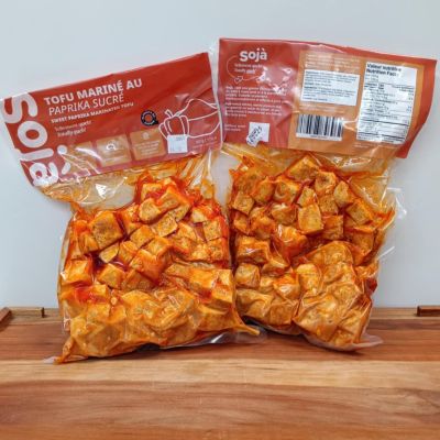 Tofu mariné aux paprika sucré de Sojà d'ici